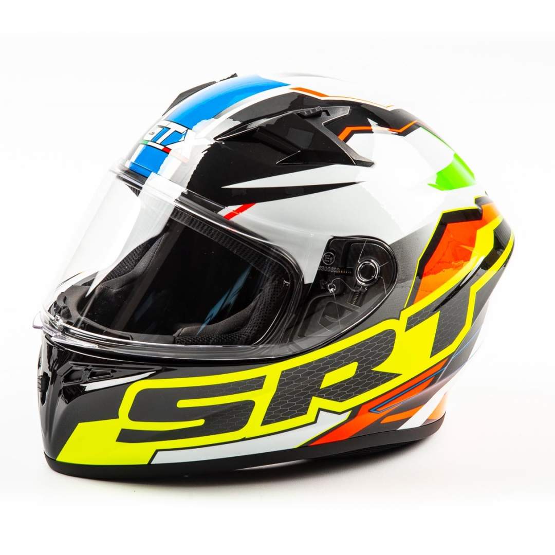 Шлем мото интеграл GTX 578 №2 (XXL) BLACK/ ORANGE GREEN