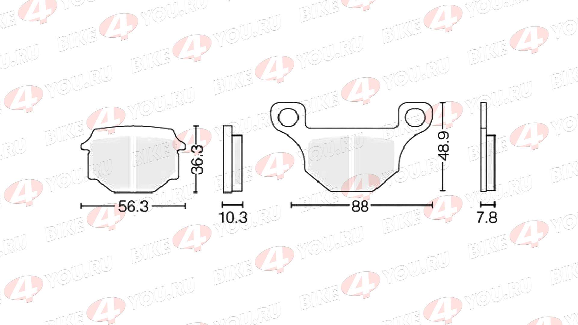 Колодки тормозные дисковые №18 X-TECH (semi-metallic) полуметаллические
